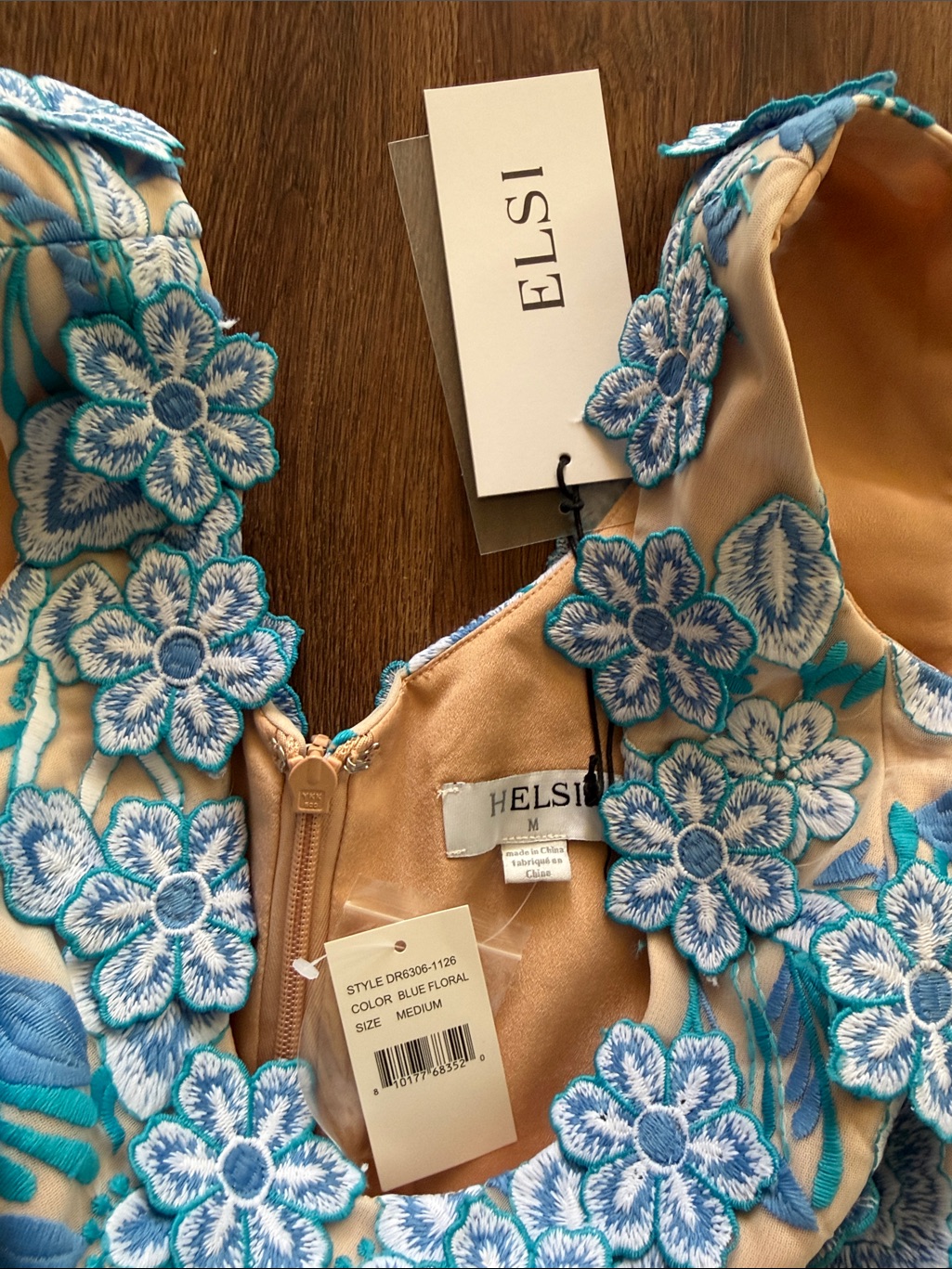 New Helsi Rosana 3d Floral Mini Blue Dress — image 5 of 6